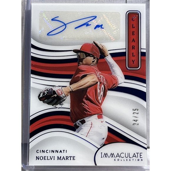2023 Panini Immaculate Collection - Noelvi Marte #41 for  2023 Panini Immaculate Noelvi Marte Cincinnati Reds Jersey Signed # 24/25 Card